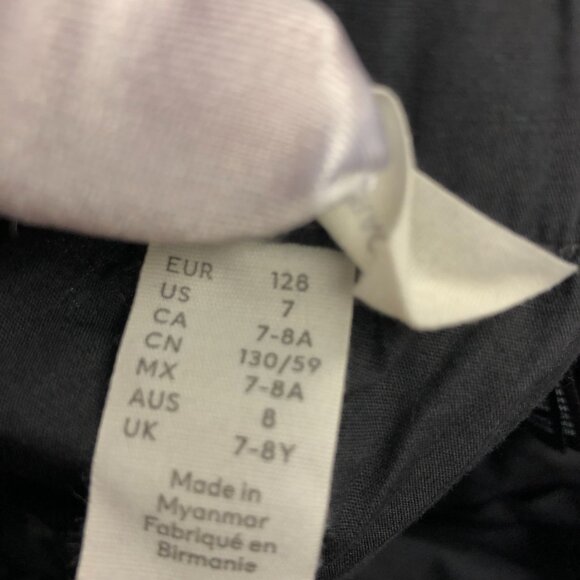 H&M Kids Size 7 Relaxed Pull On Pants Black Drawstring Baggy Lightweight Cotton - Picture 5 of 6